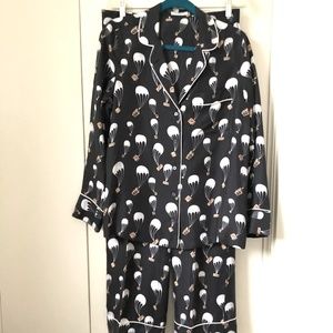 Brand new Equipment 100% silk twill balloon print pajama set, size S/M